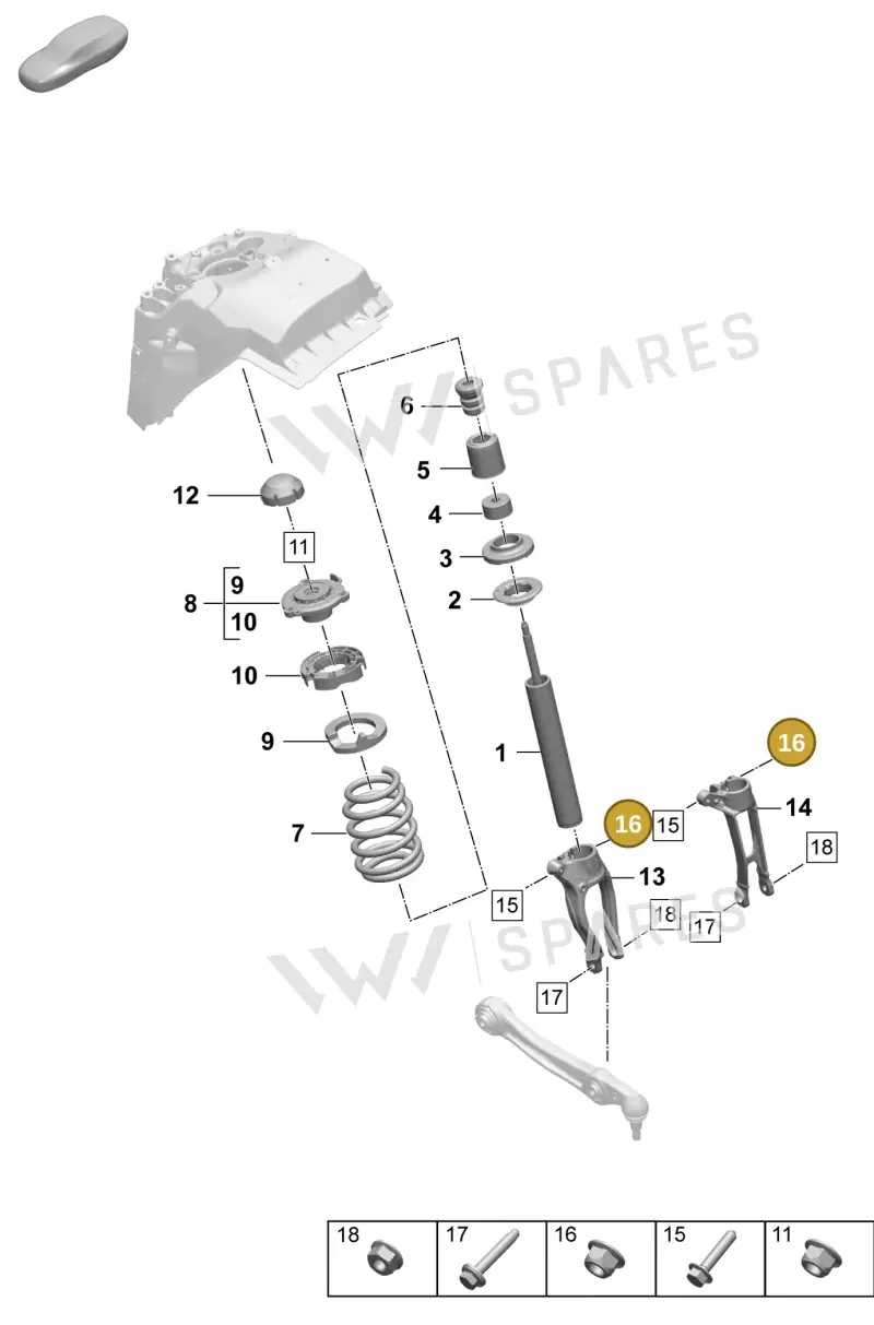 PAF102861 — Porsche Macan (2024-2024) diagram p61402020, position 16