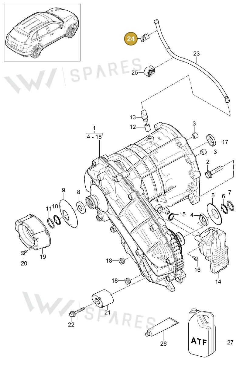 PAF103284 — Porsche Cayenne (2010-2018) diagram p37305010, position 24