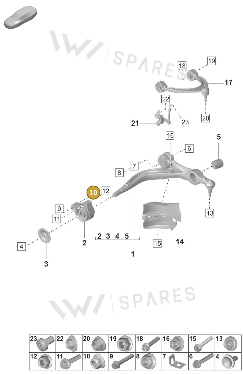 PAF104029 — Porsche Panamera (2023-2025) diagram p58401050, position 10