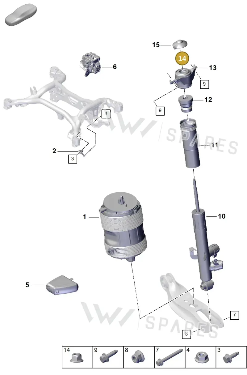 PAF104029 — Porsche Cayenne Coupe (2023-2023) diagram p60502000, position 14