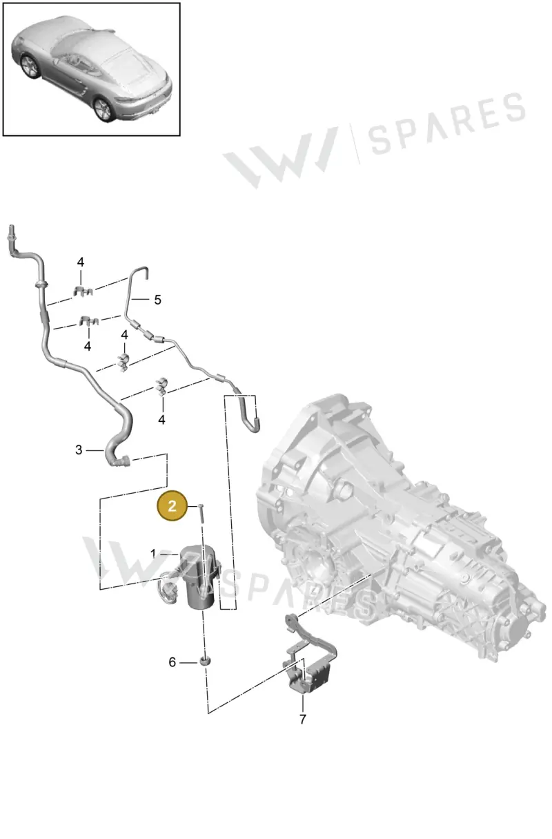 PAF104057 — Porsche Cayman (2016-2019) diagram p50604050, position 2