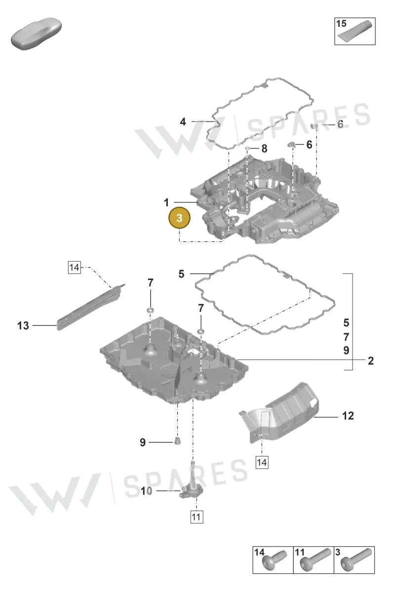 PAF10413408 — Porsche 911 (2020-2022) diagram p53104050, position 3