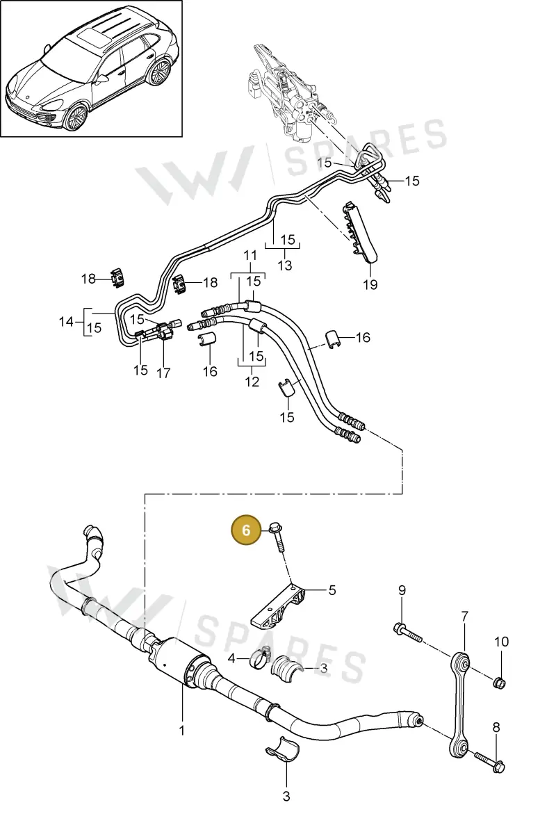 PAF104253 — Porsche Cayenne (2010-2018) diagram p37402015, position 6