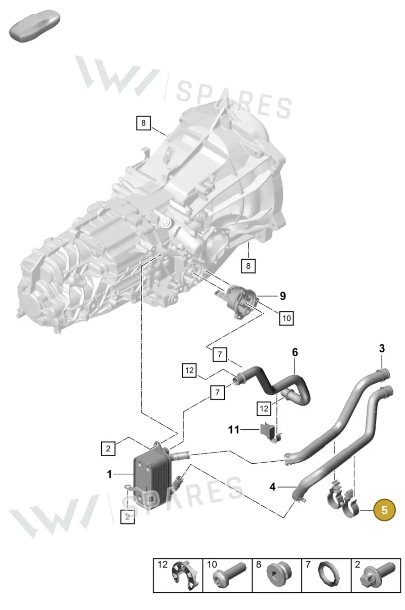 PAF104307 — Porsche Boxster Spyder (2019-2020) diagram p54301110, position 5
