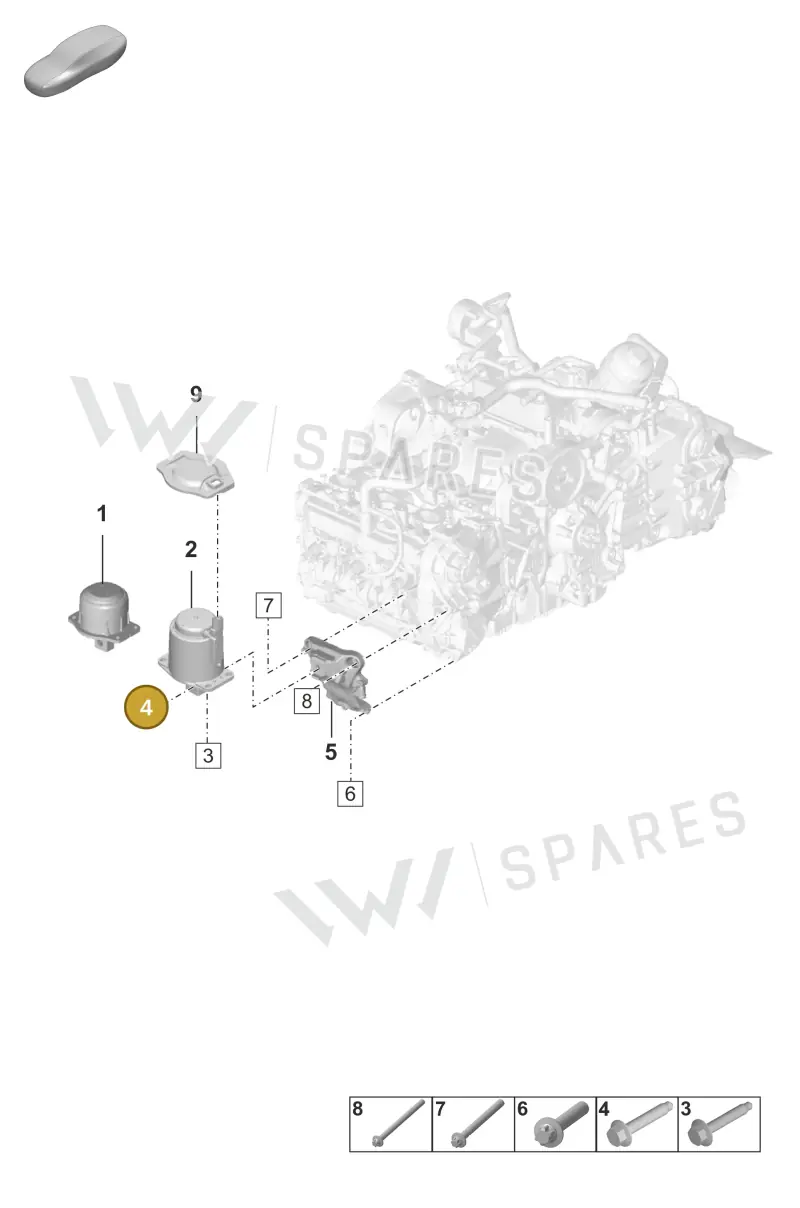 PAF104694 — Porsche 911 (2018-2024) diagram p53109000, position 4