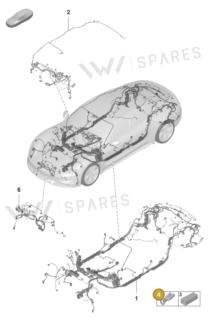 PAF105483 — Porsche Taycan Sport Turismo (2019-2024) diagram p56902110, position 4