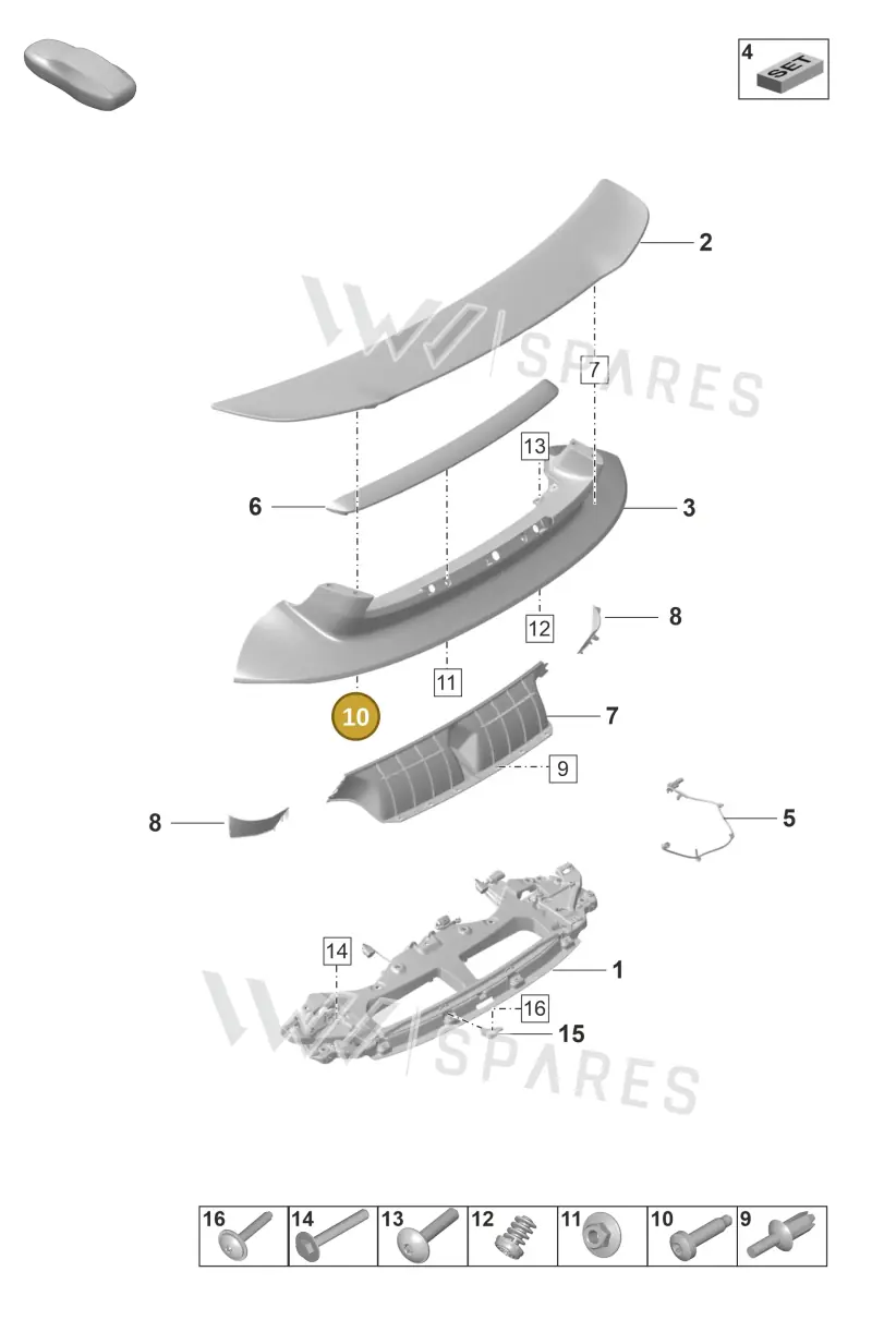 PAF105714 — Porsche 911 (2018-2024) diagram p53803200, position 10