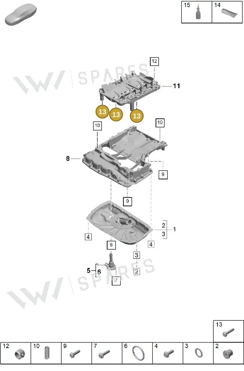 PAF105714 — Porsche Cayenne Coupe (2023-2023) diagram p60104110, position 13