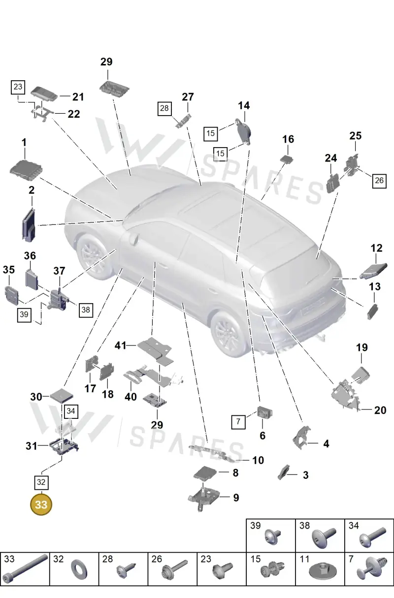 PAF105745 — Porsche Cayenne (2017-2023) diagram p51901003, position 33