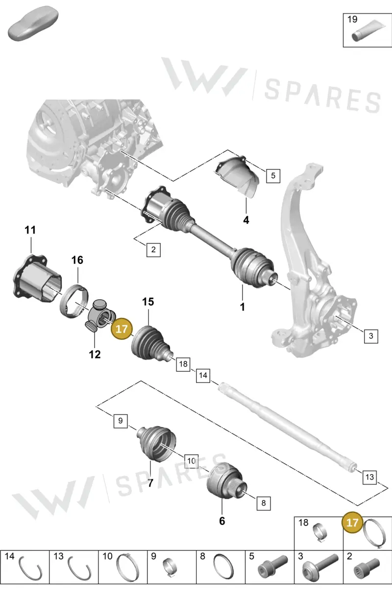 PAF106147 — Porsche Cayenne Coupe (2023-2023) diagram p60401100, position 17