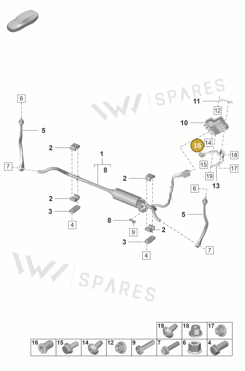 PAF106185 — Porsche Panamera (2020-2023) diagram p58402100, position 16
