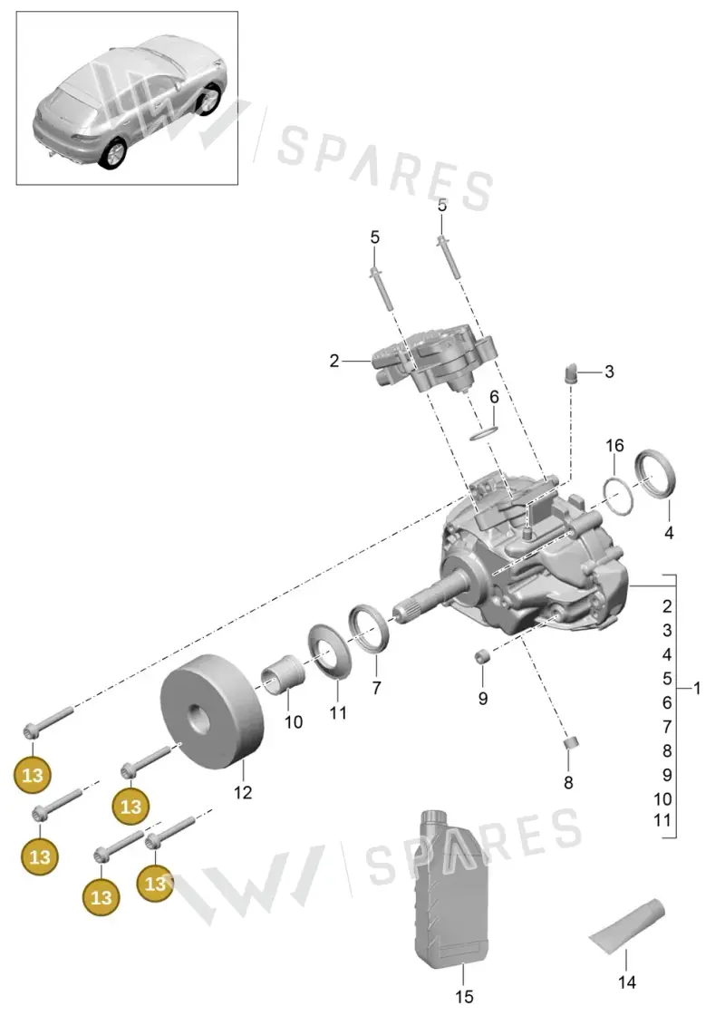 PAF106259 — Porsche Macan (2013-2018) diagram p44305000, position 13