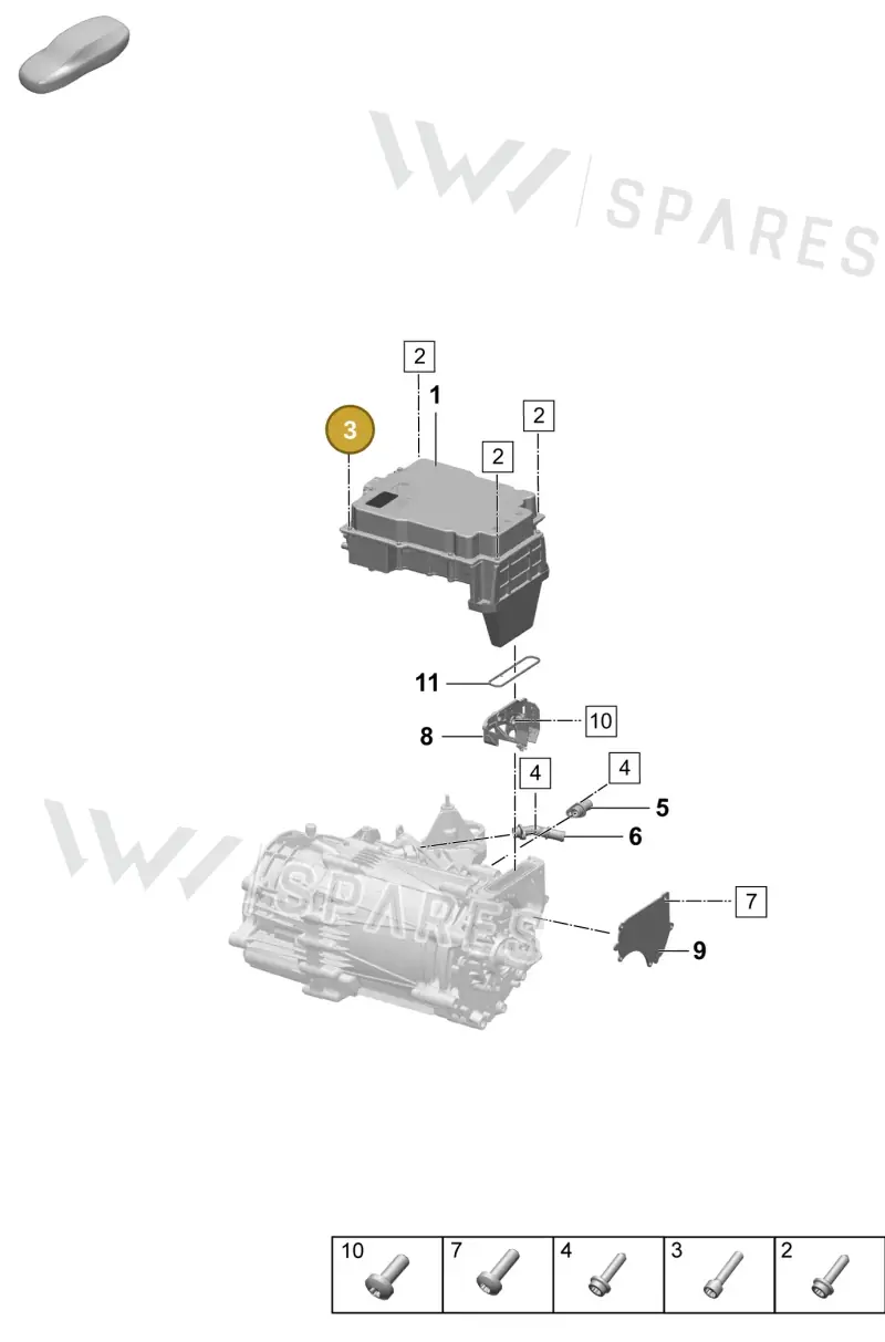 PAF106259 — Porsche Taycan Sport Turismo (2023-2025) diagram p64152000, position 3