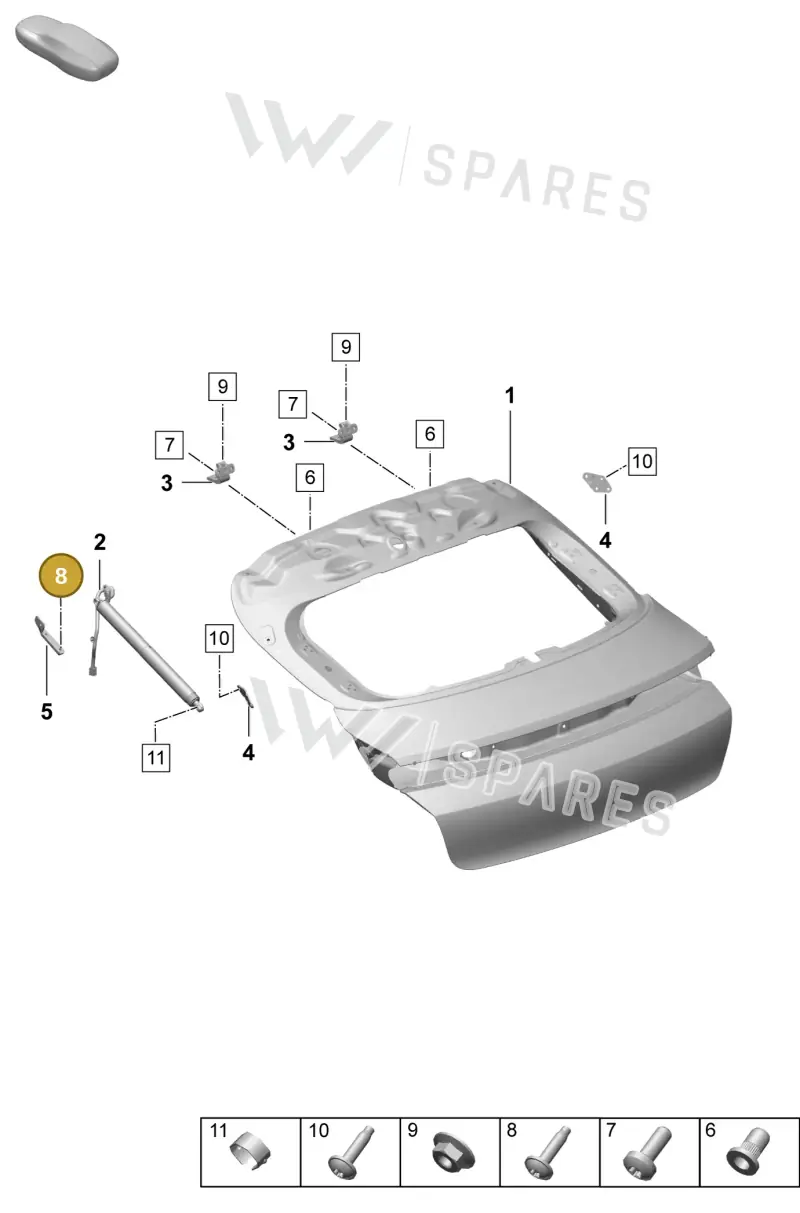 PAF106320 — Porsche Taycan Sport Turismo (2023-2025) diagram p64803100, position 8