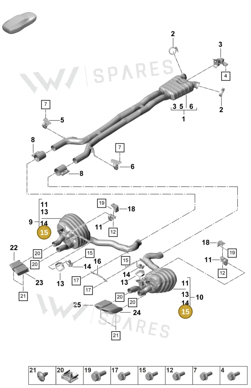 PAF10653202 — Porsche Panamera (2020-2023) diagram p58203000, position 15