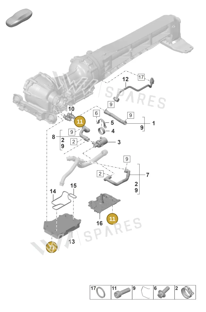 PAF106536 — Porsche 911 (2020-2022) diagram p53304110, position 11