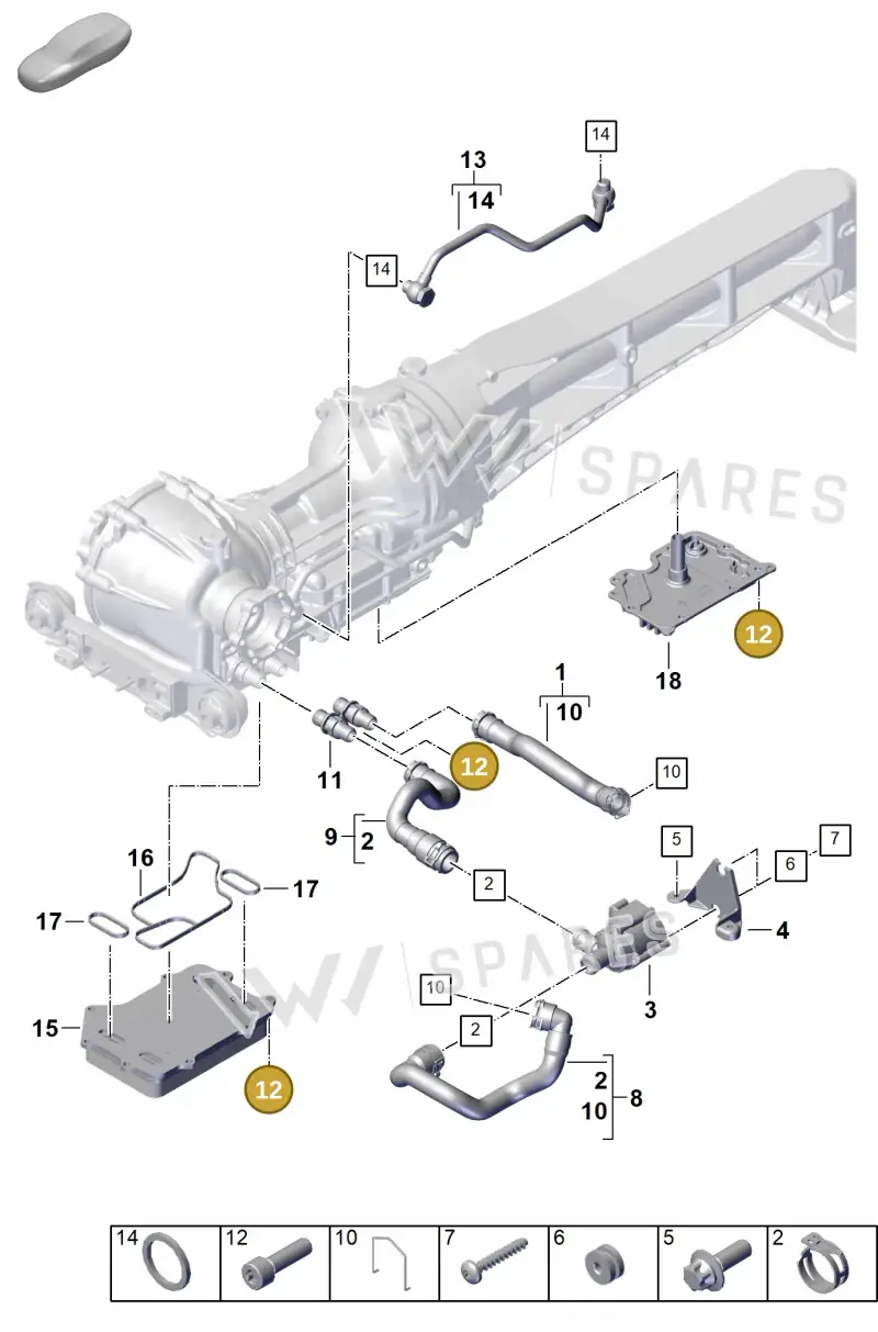 PAF106536 — Porsche 911 (2024-2025) diagram p63304110, position 12