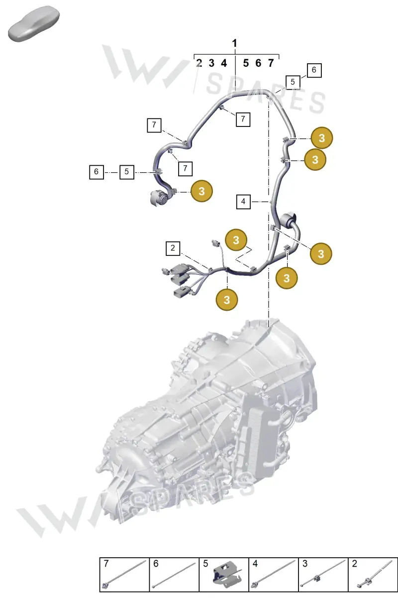 PAF106598 — Porsche 911 (2024-2025) diagram p63903900, position 3