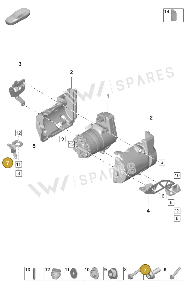 PAF106648 — Porsche Taycan Sport Turismo (2019-2024) diagram p56814200, position 7