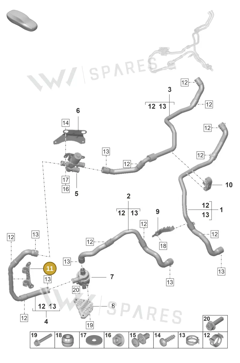 PAF106671 — Porsche Panamera (2023-2025) diagram p58813100, position 11