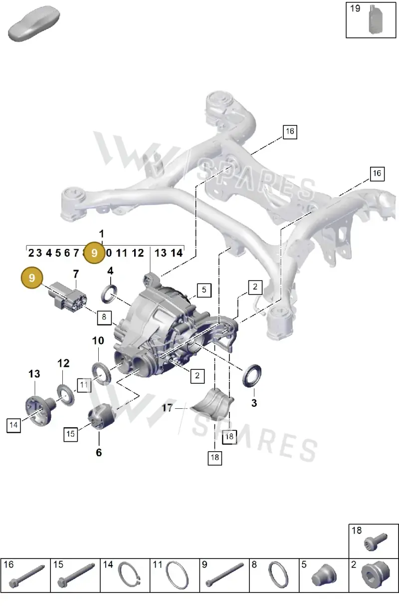 PAF106869 — Porsche Cayenne Coupe (2023-2023) diagram p60305010, position 9