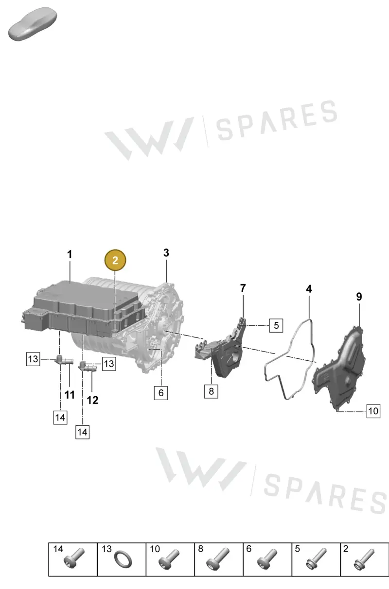 PAF106893 — Porsche Taycan Sport Turismo (2023-2025) diagram p64152050, position 2