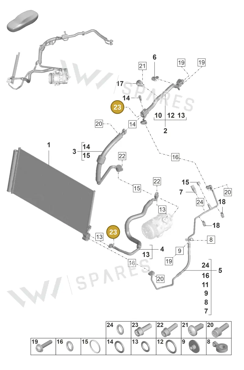 PAF106979 — Porsche Panamera (2020-2023) diagram p58814300, position 23