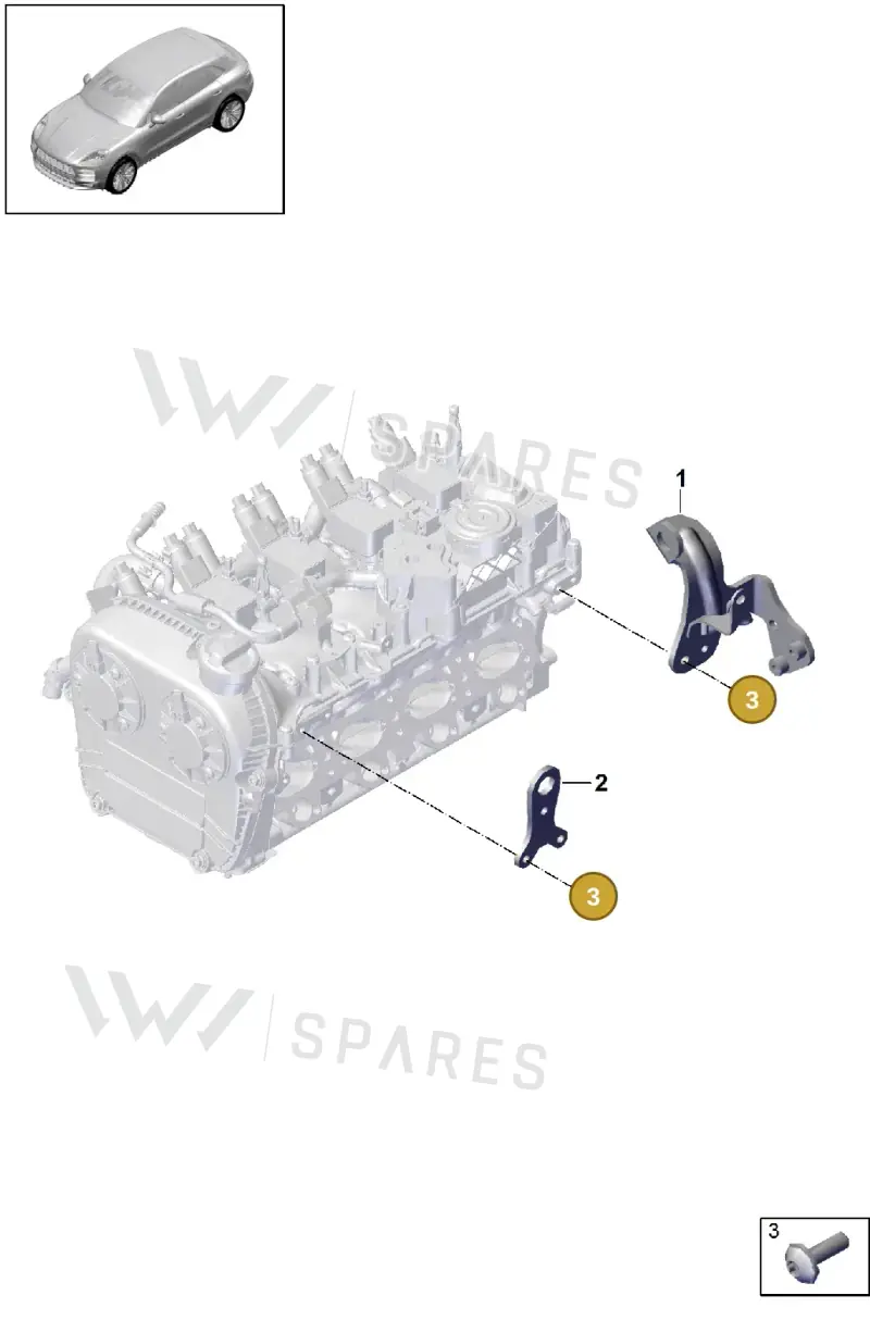 PAF107148 — Porsche Macan (2018-2022) diagram p52103075, position 3