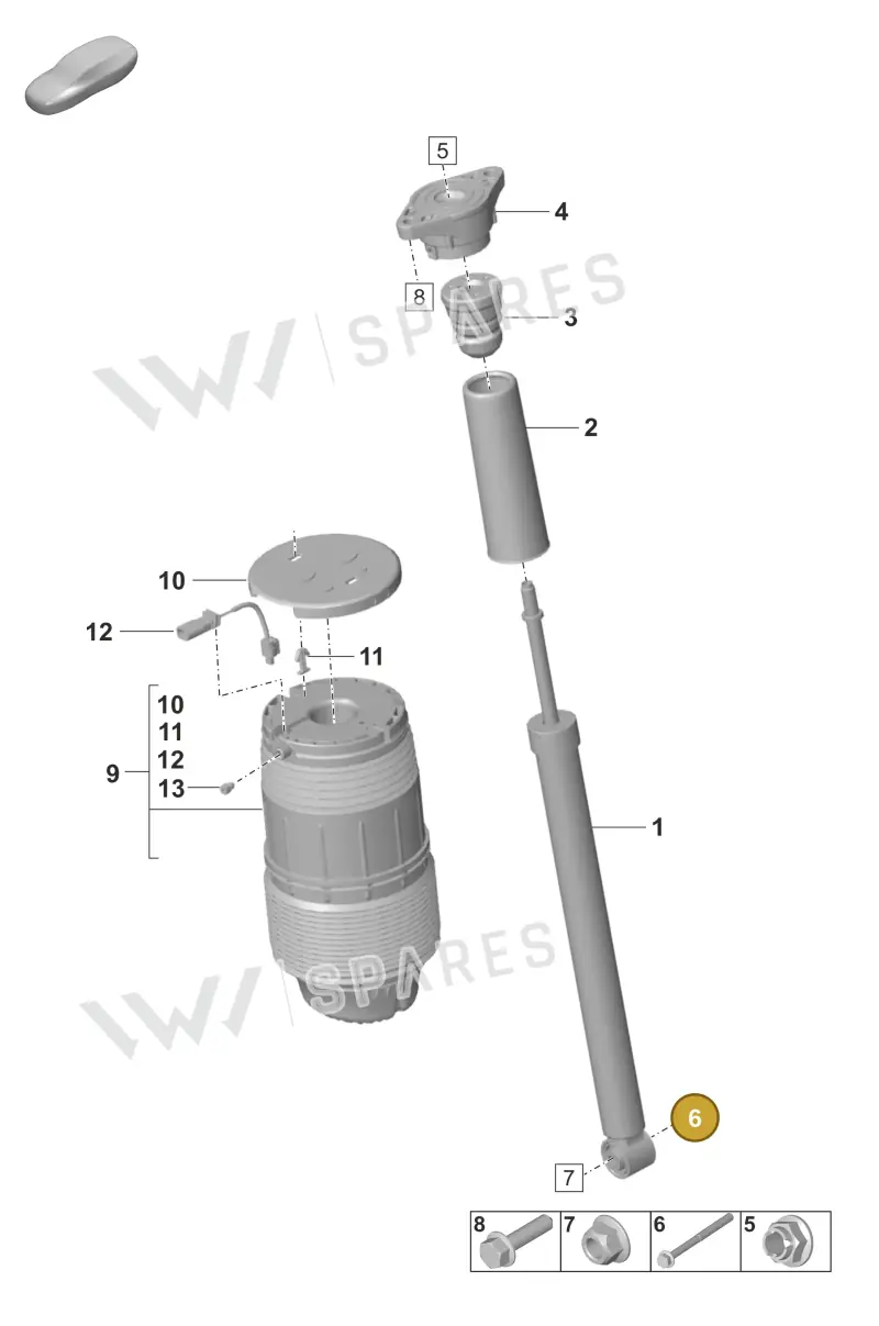 PAF107169 — Porsche Panamera (2020-2023) diagram p58502000, position 6
