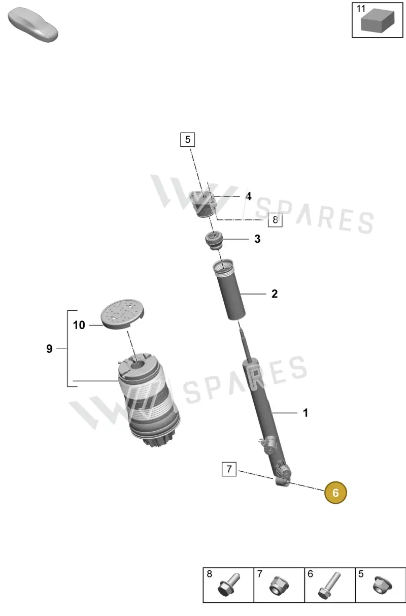 PAF107169 — Porsche Taycan Sport Turismo (2023-2025) diagram p64502000, position 6