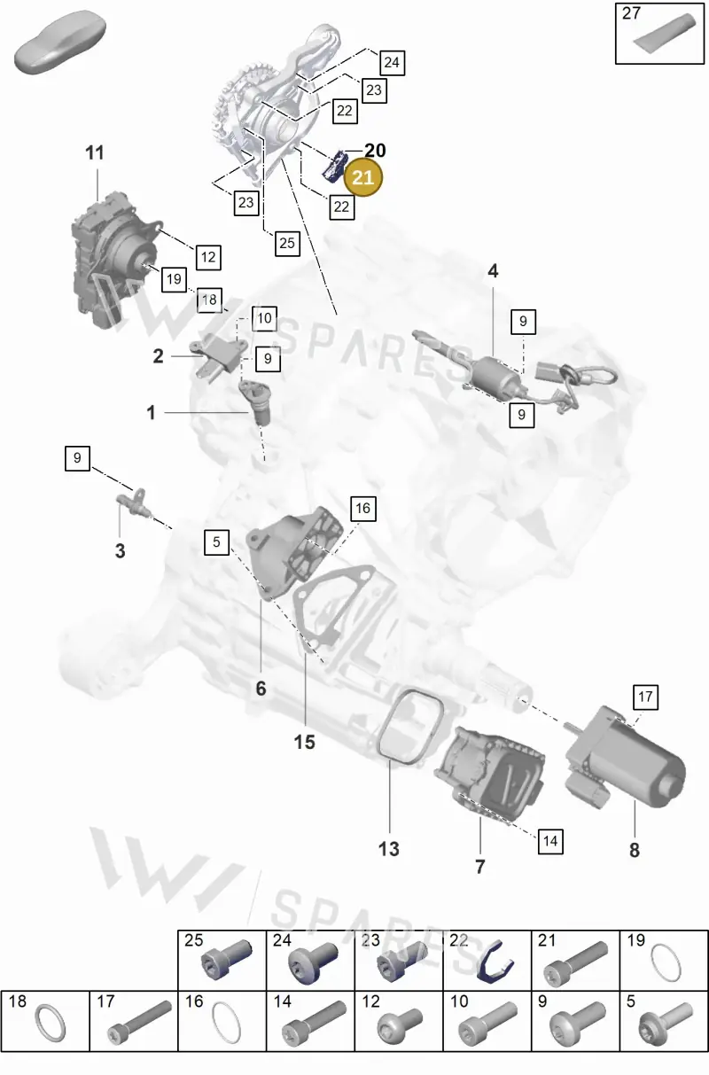 PAF107273 — Porsche Taycan Sport Turismo (2019-2024) diagram p56355200, position 21