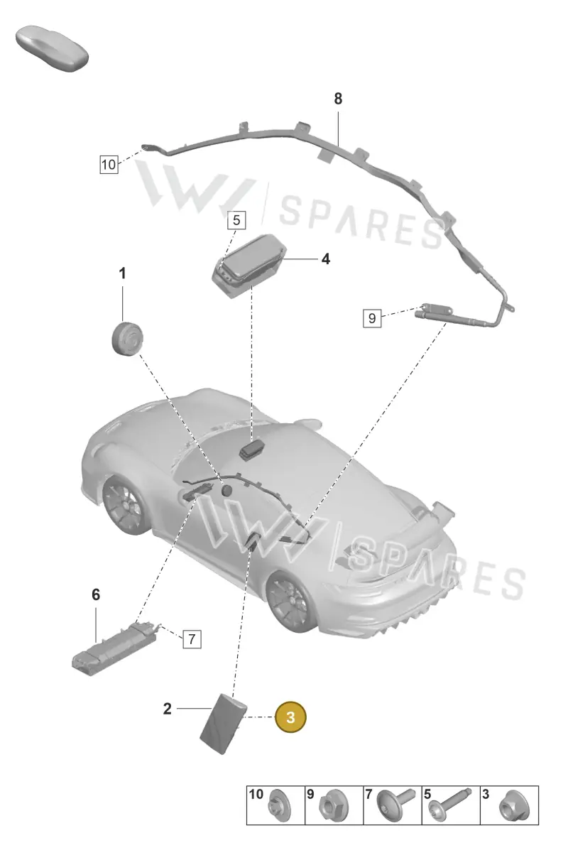 PAF107370 — Porsche 911 (2021-2022) diagram p59812050, position 3