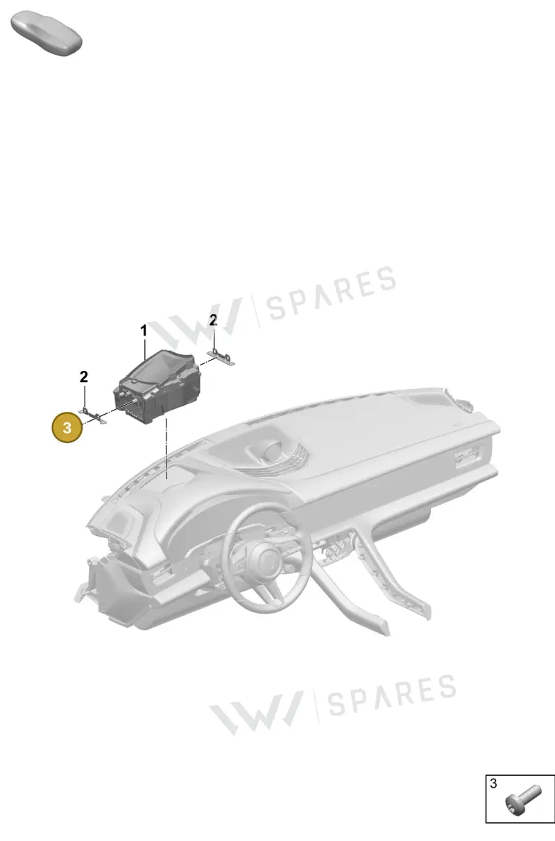 PAF107381 — Porsche Taycan Sport Turismo (2023-2025) diagram p64915000, position 3