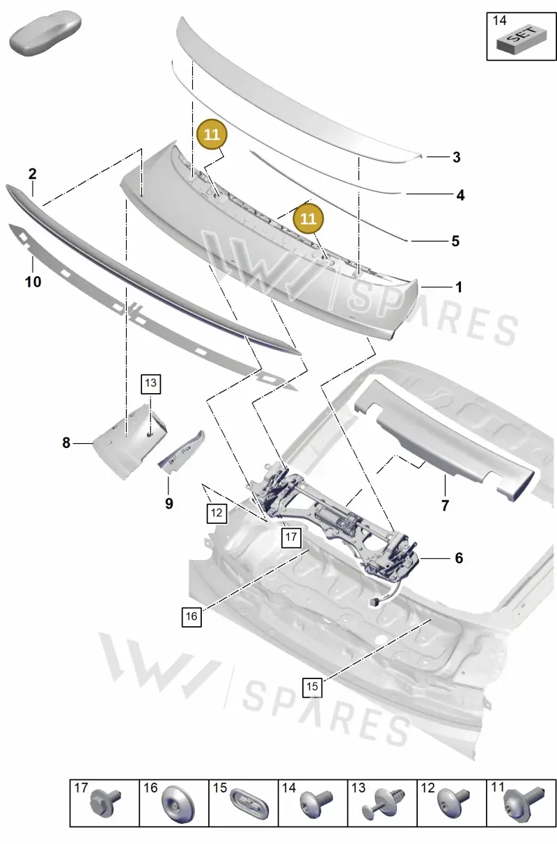 PAF107381 — Porsche Cayenne Coupe (2023-2023) diagram p60803180, position 11