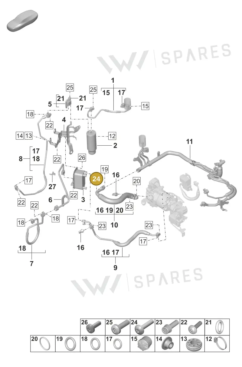 PAF107388 — Porsche Taycan Sport Turismo (2019-2024) diagram p56814400, position 24