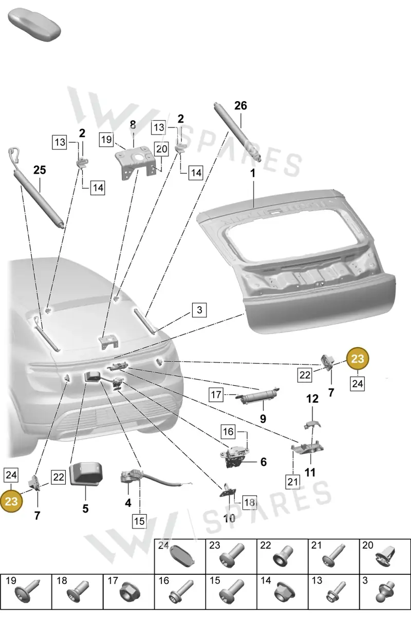 PAF107511 — Porsche Macan (2024-2024) diagram p61803100, position 23