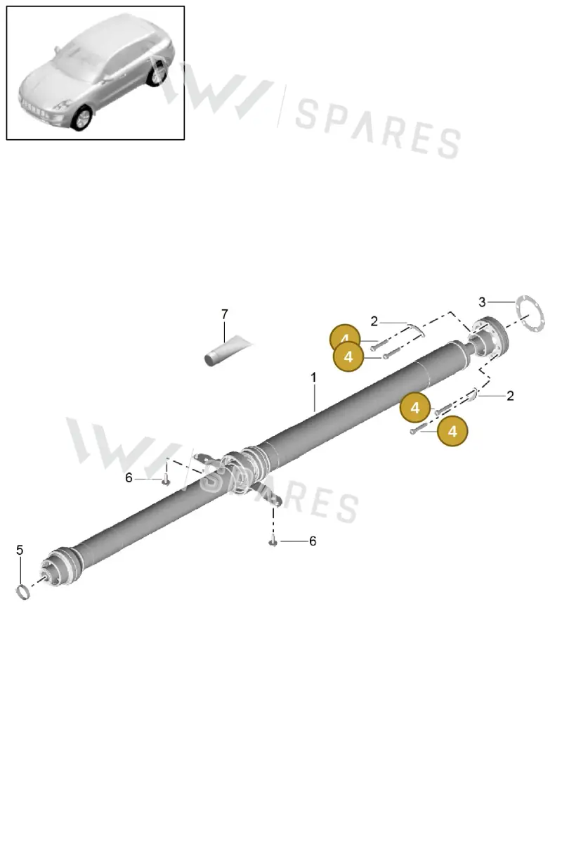 PAF107599 — Porsche Macan (2013-2018) diagram p44305010, position 4