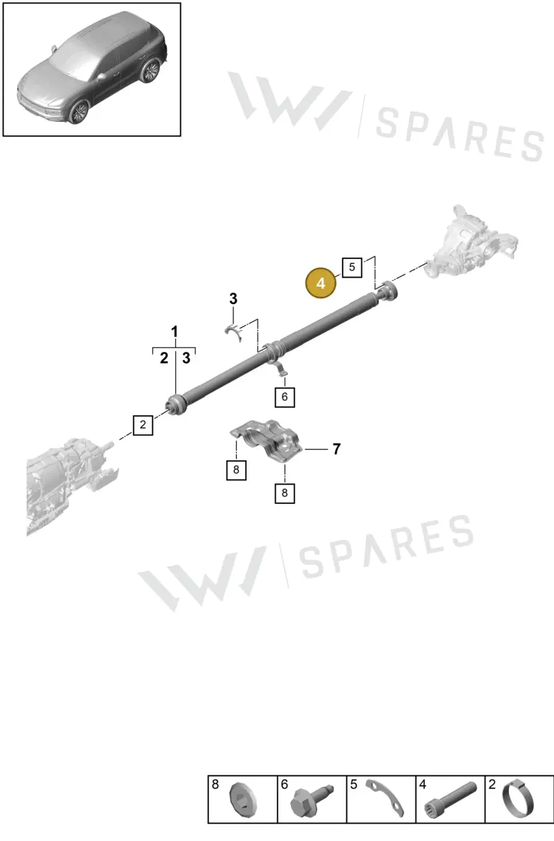 PAF107599 — Porsche Cayenne (2017-2023) diagram p51305010, position 4