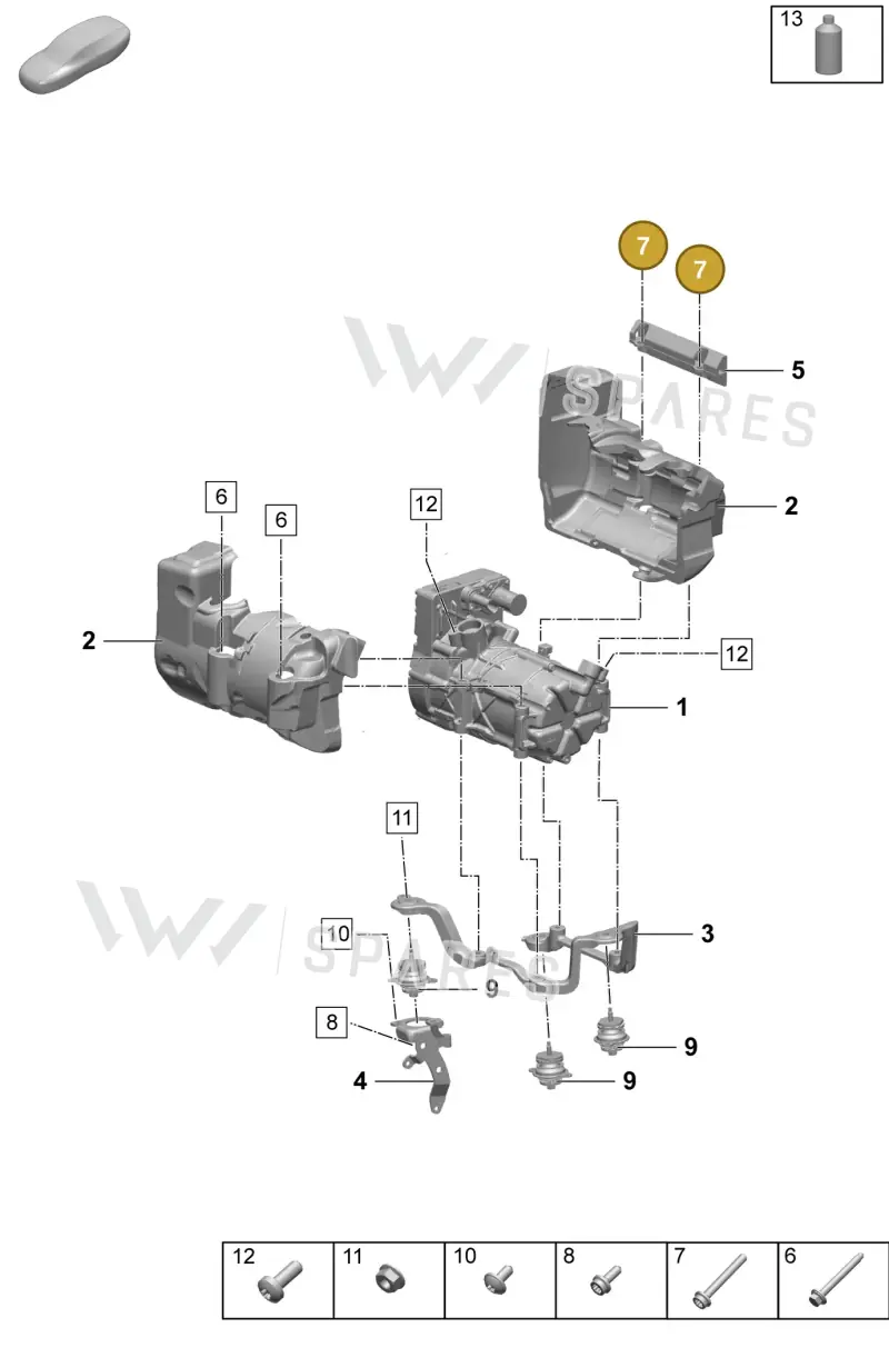 PAF107646 — Porsche Taycan Sport Turismo (2023-2025) diagram p64814200, position 7