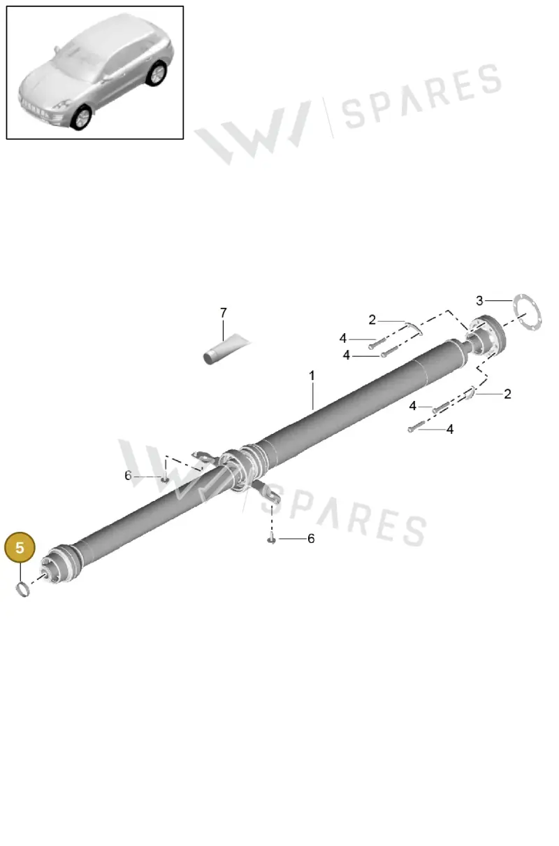 PAF107722 — Porsche Macan GTS (2013-2018) diagram p44305010, position 5