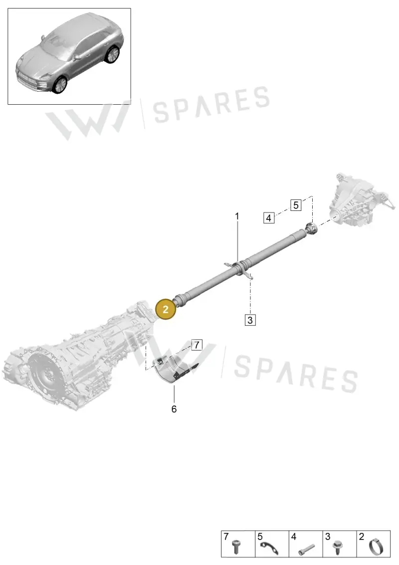 PAF107722 — Porsche Macan R4 TFSI (2018-) diagram p52000066, position 2