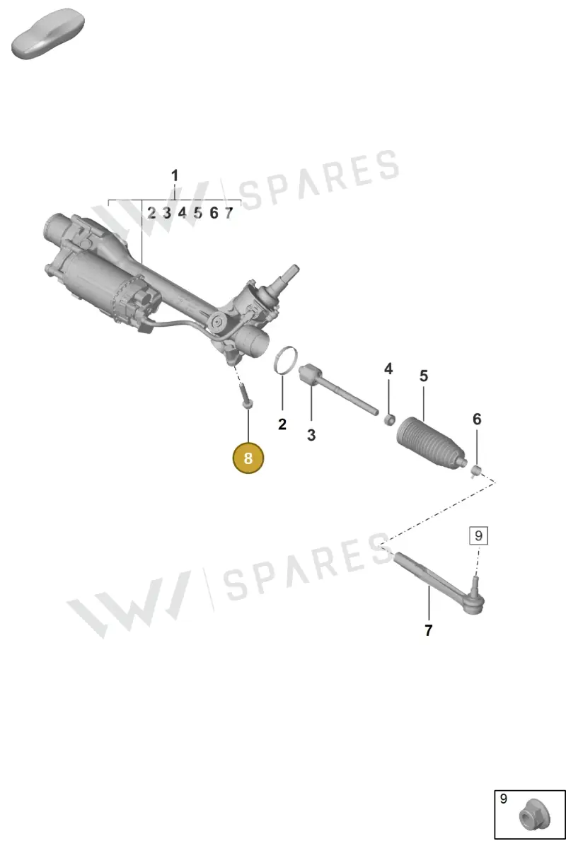 PAF107738 — Porsche 911 (2021-2022) diagram p53403000, position 8