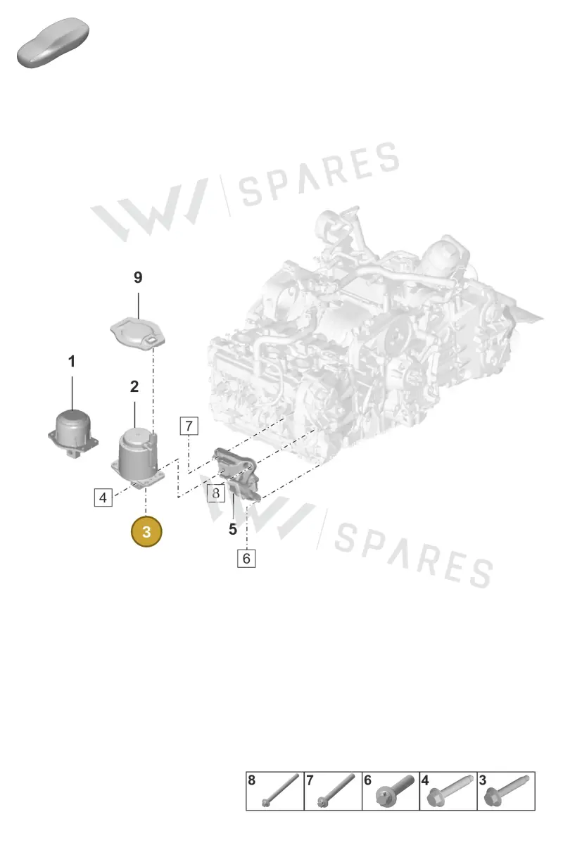 PAF107838 — Porsche 911 (2018-2024) diagram p53109000, position 3