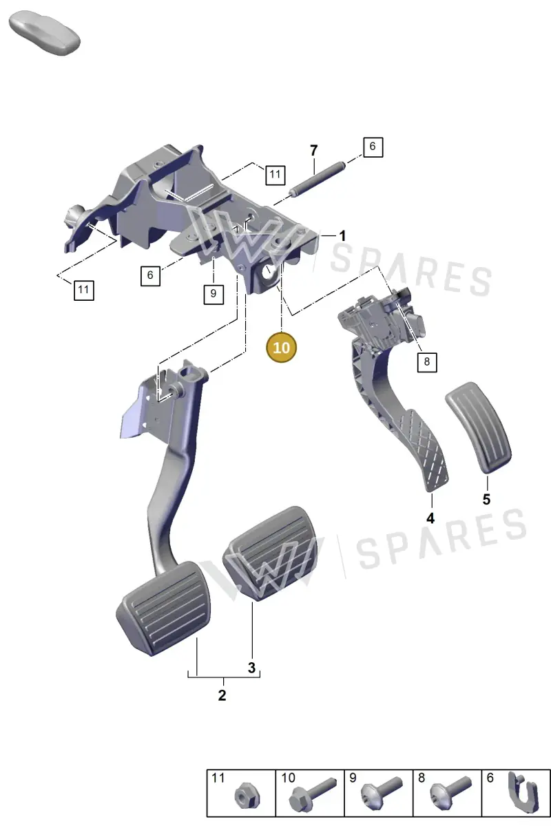 PAF108050 — Porsche Cayenne Coupe (2023-2023) diagram p60702000, position 10