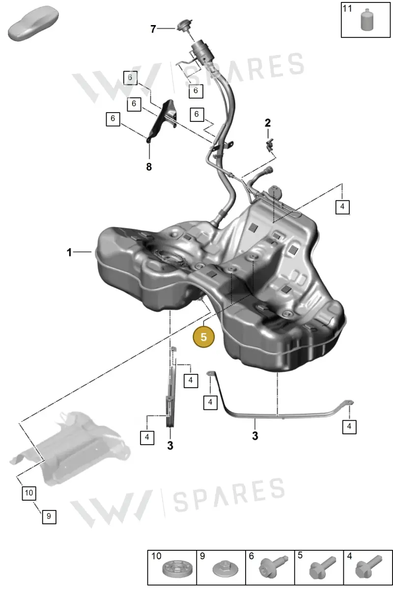 PAF108050 — Porsche Panamera (2023-2025) diagram p62201000, position 5