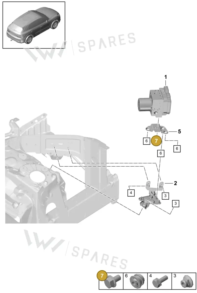 PAF10808801 — Porsche Cayenne (2017-2023) diagram p51605000, position 7