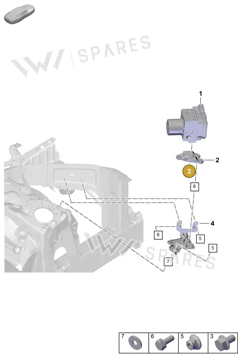 PAF10808801 — Porsche Cayenne Coupe (2023-2023) diagram p60605000, position 3