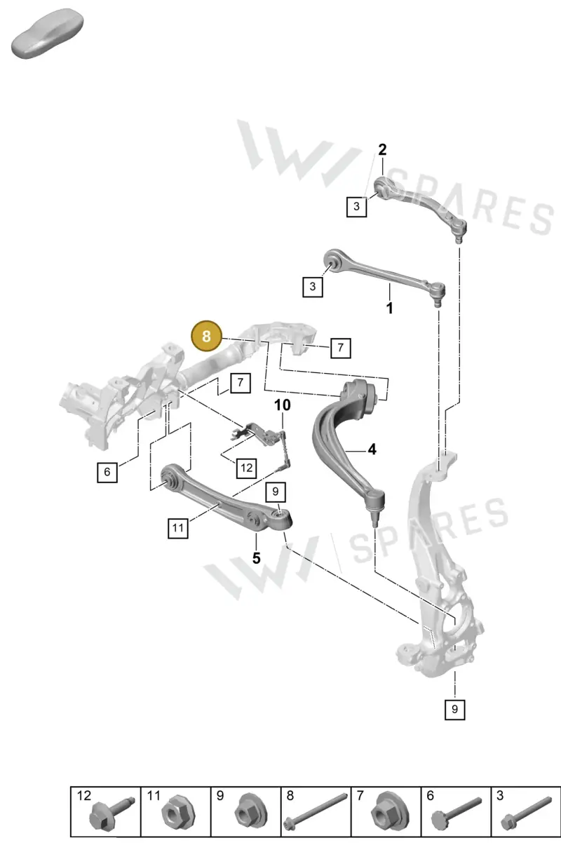 PAF10817601 — Porsche Cayenne Coupe (2023-2023) diagram p60401050, position 8