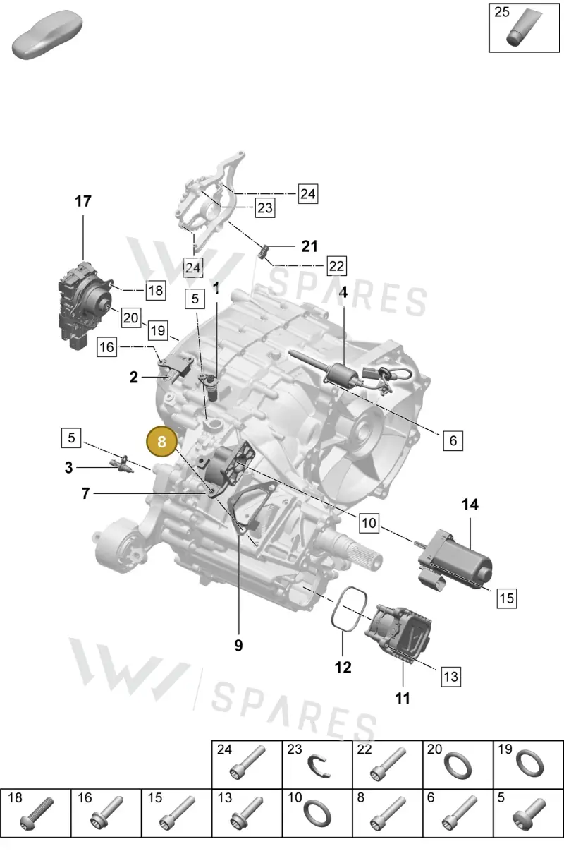 PAF108202 — Porsche Taycan Sport Turismo (2023-2025) diagram p64355200, position 8