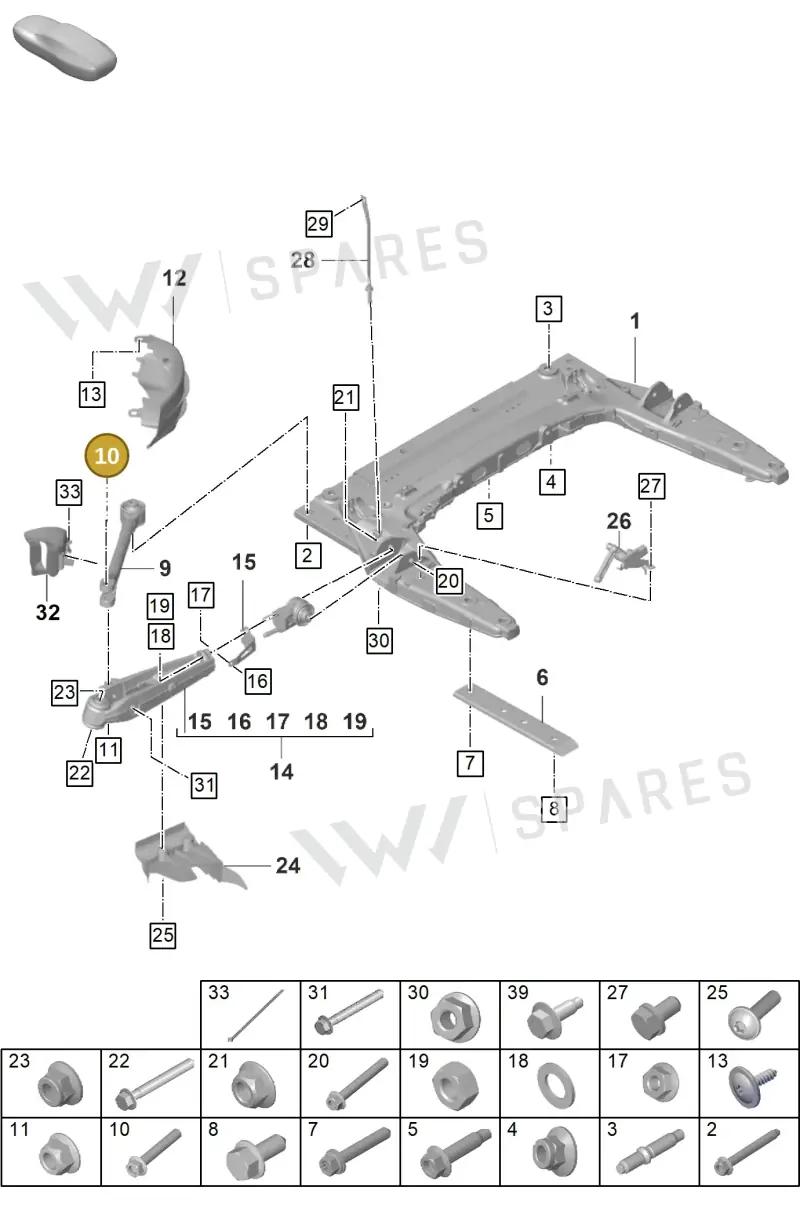 PAF108248 — Porsche 911 (2021-2022) diagram p59401000, position 10
